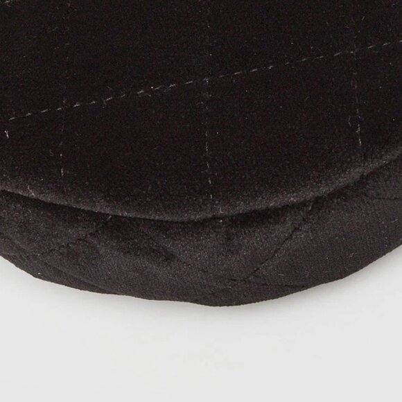 Chanel Black Quilted Velvet Crystal Chain Hobo Bag - Picture 4 of 11